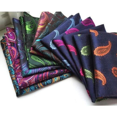Mens hankerchief suit pocket handkerchiefs green black blue silk pocket square paisley flower polka dot