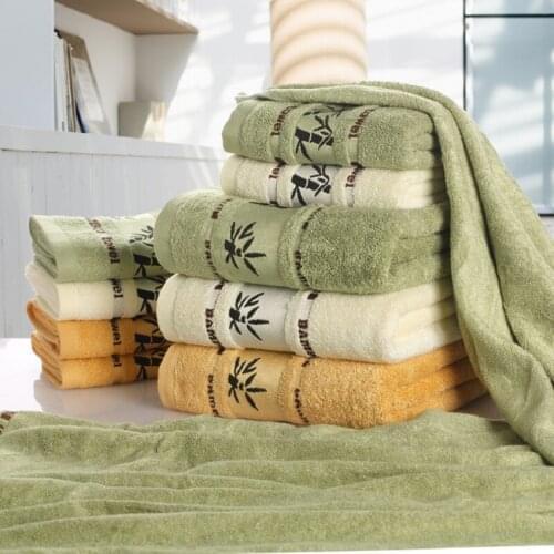 Drop Shipping Towel Set Bamboo Absorbent Bath Towels for Adults Large Summer Bathroom Body Spa Sports Face Beach Towel