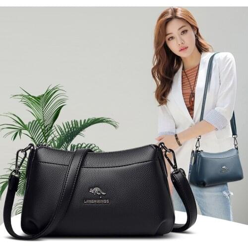 Luxury Pu Leather Crossbody Bags for Women 2021 Designer Handbag Simple Black Shoulder Bag Female Small Flap Messenger Bag Bolsa