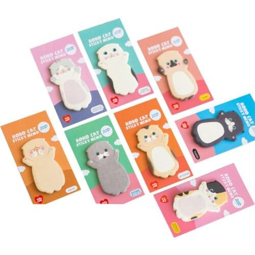 Cat Series Sticky Note Student Message Stickers N Times Memo Pad Scrapbooking Memo Pad