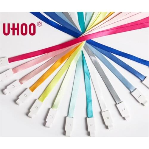 50pcs/pack UHOO 6734 10mm Lanyard for ID Card Holder Exhibition Card Name Badge Holder Suspension Lanyard Neck Sling Rope Cord