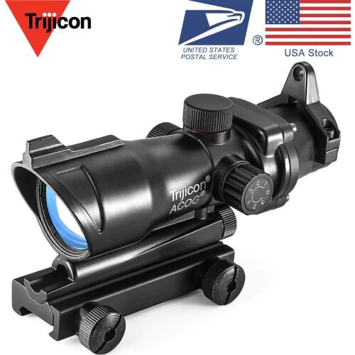 Trijicon ACOG 1X32 Red Dot Sight Rifle Scopes for Airsoft Gun Fit 20mm Rail Hunting Optical Sight Rifle Clear Hunter Range