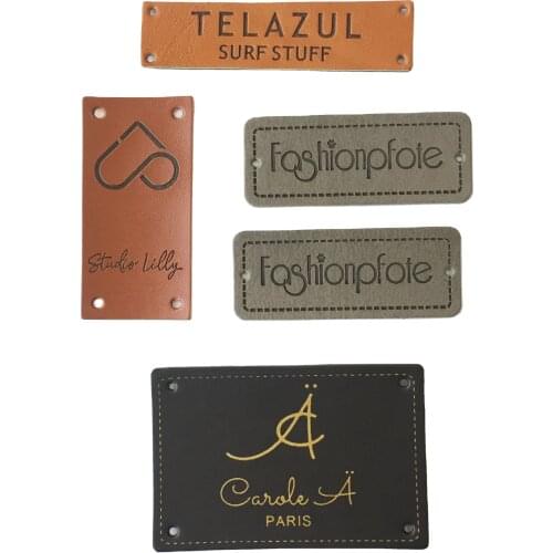 High Quality Cheap Custom Any Size Shape Leather Patches For Clothing Label