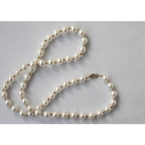 Natural Pearl Jewellery,White Color Freshwater Pearl Necklace,AAA 8-9MM High Quality Real Pearl Jewellery,20inches
