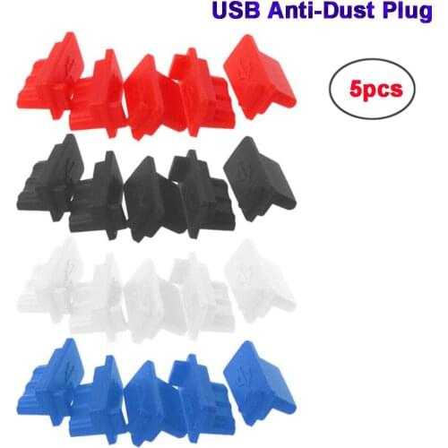 1/5pcs Colorful USB Port Anti-Dust Plug Phone Accessories Charger Dock Plug Stopper Cap Cover For Laptop PC Tablet
