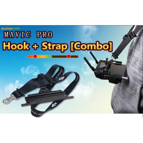2 in 1 Remote Control Neck Lanyard Hanger Belt with Remote Controller Sling Strap Buckle Bracket Hook for DJI Mavic PRO Spark