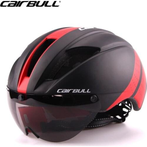 280g Aero Ultra-light Goggle TT Road Bicycle Helmet In-Mold Racing Cycling Bike Sports Safety Helmet Time-Trial Cycling Helmet