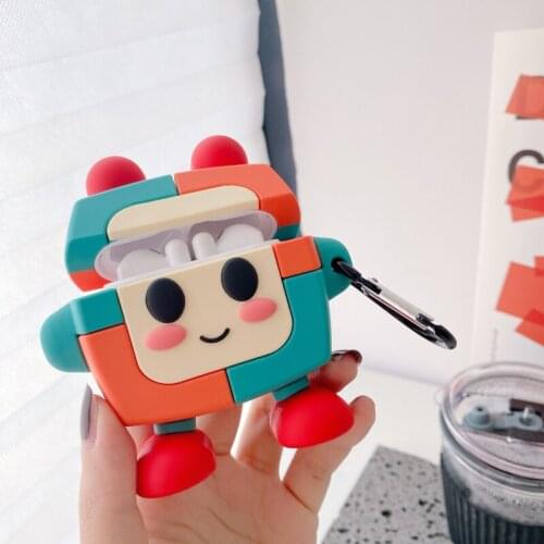 3D Cartoon Cute Super Robot Bluetooth Headset Soft Silicon Case For Huawei Freebuds 3 4 4i Pro Wireless Charging Cover Gigt