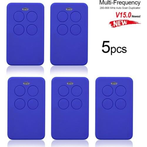 5pcs Garage Door Remote Control Multifrequency 287MHz to 868MHz 4 in 1 Fixed Rolling Code 433MHz Gate Opener Clone 433.92 Newest