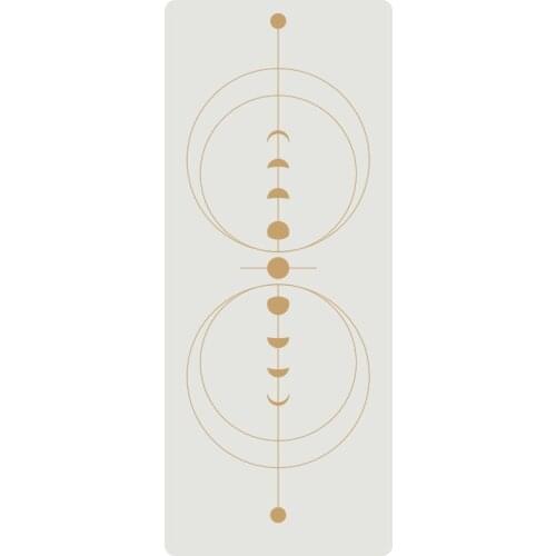 6ft Rubber Yoga mat Widened thickened golden PU sport mat fitness Pilates Training Yoga mats with position line exercise mats