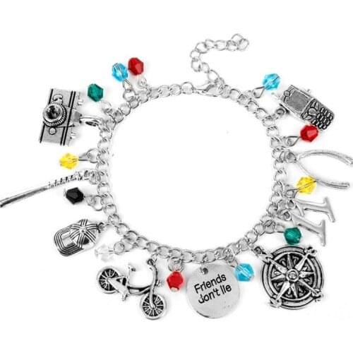 Charm Bracelet Stranger Things Series Alloy Crystal Pendant Fashion Accessories Christmas Gift High Quality Jewelry Bangles