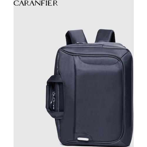 CARANFIER Men Briefcase Business Messenger Bag Nylon Large Capacity Multi-Function 14 Inches Laptop Shoulder Handbags