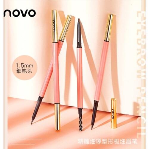 Double-Headed Natural Waterproof Eyebrow Pencil Long Lasting Paint Tattoo Easy to Wear Automatic Grey Brown Fine Eyebrow Makeup