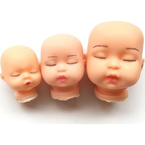 4/5/6 cm Sleeping Baby Doll Head Accessories Artist Hand Painting Doll Body Part DIY Replace Mini High-Quality Dolls Head