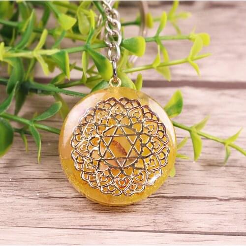 Healing Orgonite Keychain Orgone Energy Pendants Keyring For Women Men Jewelry Bring Wealth