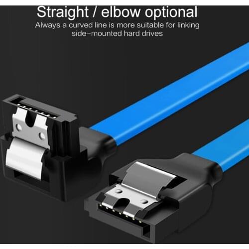 100% New SATA Cable 3.0 To Hard Disk SSD Adapter HDD Cable Straight 90 Degree Sata 3.0 Cable For Asus MSI Gigabyte Motherboard