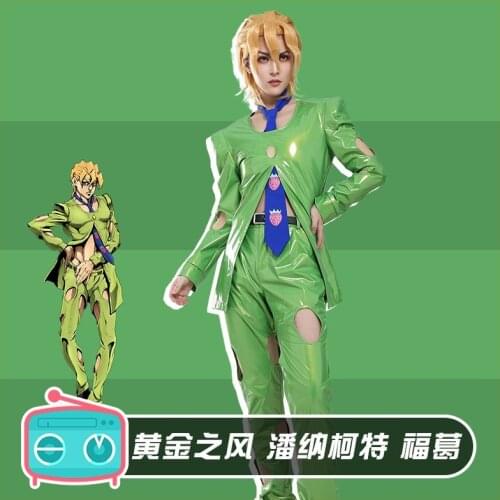 Anime JoJos Bizarre Adventure: Golden Wind Pannacotta Fugo Suit Cosplay Costume Halloween Outfit Carnival Costumes Fancy Dress