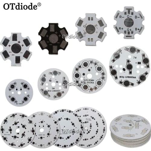 5pcs 1W-36W Round Aluminum Base Plate High power Heat Sink PCB Board 1W 3W 4W 5W 7W 9W 12W 15W 18W 21W 24W 30W 36W For LED DIY