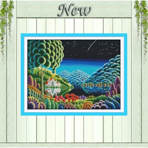 Beautiful Fantastic scenery (3),11CT printing on the canvas DMC 14CT Cross Stitch kits,needlework all embroidery Sets,Home Decor