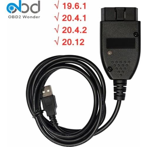 Latest OBD2 19.6 20.4 USB Interface OBDII Diagnostic Cable USB Cable with ATMEGA162+16V8+FT232 Support Multi-Languages