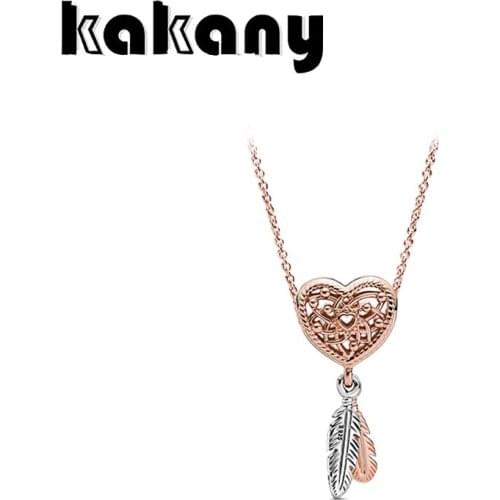 Kakany 2020 New Product Necklace Female Rose Gold Feather Weave Dreamland ZT0813 Tassel Accessories Sweater Chain Diy Jewelry