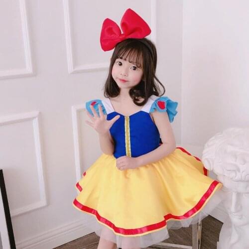 2020 summer new baby girls dress Cartoon sweet cute short sleeve princess dress kids Cosplay dress for girls vestidos Y2877