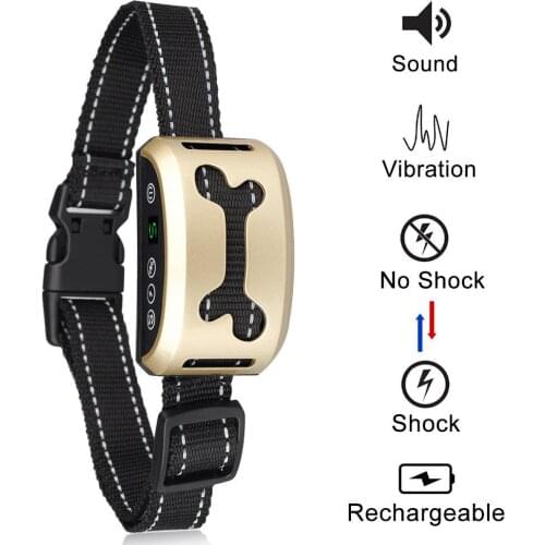 Dog Collar Waterproof Intelligent Dog Anti Bark Collar Rechargeable Training Collars for Pet Vibration Dogs Stop Barking Control