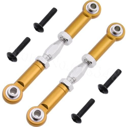 2pcs Adjustable Front Alum Steering Linkage For Himoto E10XB E10XBL Tanto Buggy RC Car Spare Parts of 33205