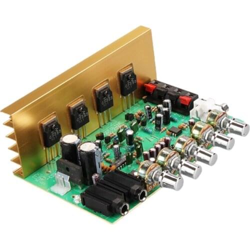 100W+100W Audio Power Amplifier Board HIFI Stereo Amplification Digital Reverb Microphone Amplifier Tone Board