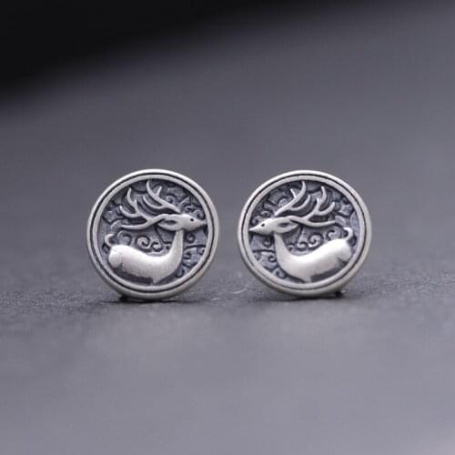 Round Stud Earrings 2020 Trend Jewelry for Women Earrings 925 Gifts for Girls Different Vintage Pendientes One Pair Unusual