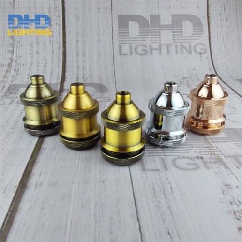 Cheapest 5colors rose gold vintage pendant lamp holders E27 CE/UL 110V/220V lighting socket edison alloy ceramic lightbulb bases