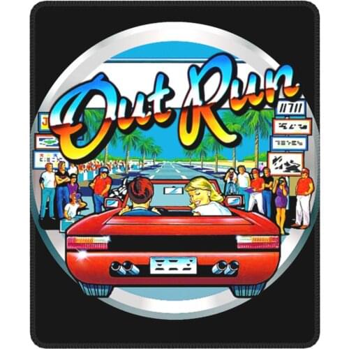Out Run 80s Retro Arcade Game Funny Mouse Pad Antislip MousePad Rubber Computer Keyboard Desk Pad