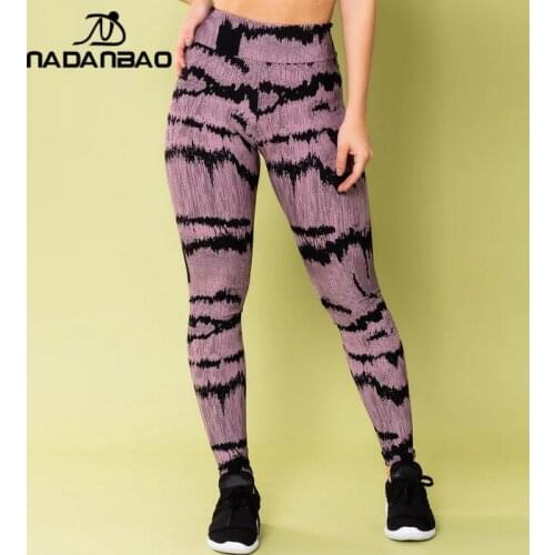 NADANBAO Fashion Fintess Leggiing 2021 Summer Women Tie-dye Legging High Waist Running Tights Quick drying Pants For Workout