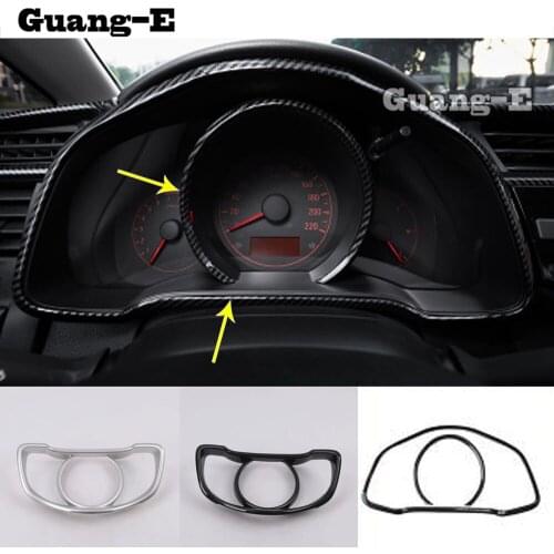 For Honda Fit Jazz 2017 2018 2019 Car Body Garnish Cover Detector Trim Dashboard Meter Instrument Panel Gauge Frame Sticker 1pcs