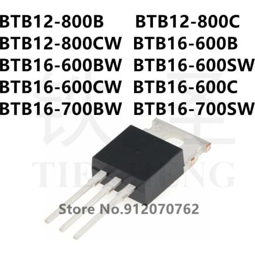 10PCS BTB12-800B BTB12-800C BTB12-800CW BTB16-600B BTB16-600BW BTB16-600SW BTB16-600CW BTB16-600C BTB16-700BW BTB16-700SW TO-220