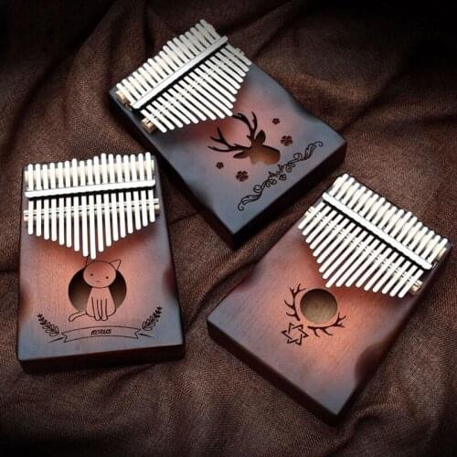 17 Keys Calimba Rounded Edges Integrated Design Machine Solid Single Board African Mbira Finger Piano Portable Africa Kalimba