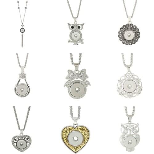 18mm 20mm Snap Button Necklace DIY Jewelry 5pcs/lot KD3037
