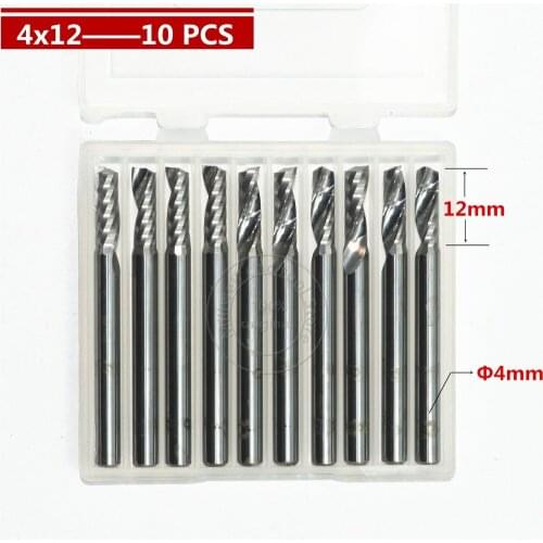 4mm*12mm-1OPCS,,CNC wood tools,solid carbide End Mill,woodworking insert router bit,Tungsten milling cutter,MDF,PVC,Acrylic