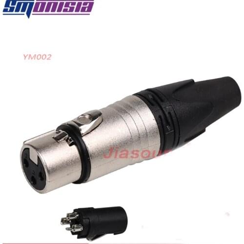 Smonisia 50pcs XLR Female Plug 3Pins Welding Audio Microphone Amplifier Balanced Connector