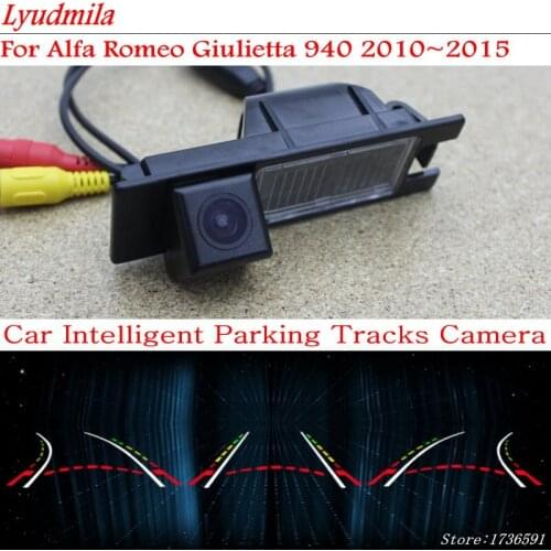 Car Intelligent Parking Tracks Camera FOR Alfa Romeo Giulietta 940 2010~2015 / HD Back up Reverse Camera / Rear View Camera
