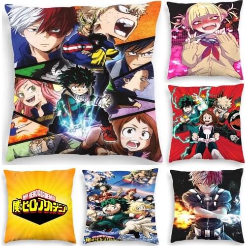 45X45cm Anime Pillowcase My Hero Academia Handsome Boy Pillow cover Otaku Pilow High school Student Anime Game Dakimakura waifu