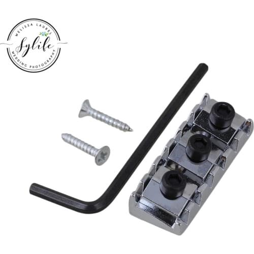 Chrome Guitar Lock nut 42mm For Double Lock System Bridge