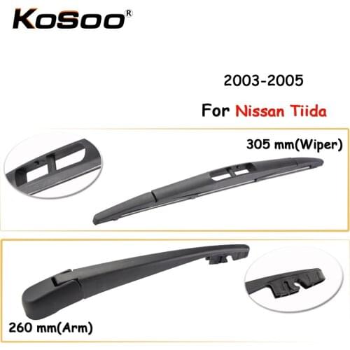 KOSOO Auto Rear Car Wiper Blade For Nissan Tiida,305mm 2003-2005 Rear Window Windshield Wiper Blades Arm,Car Accessories Styling