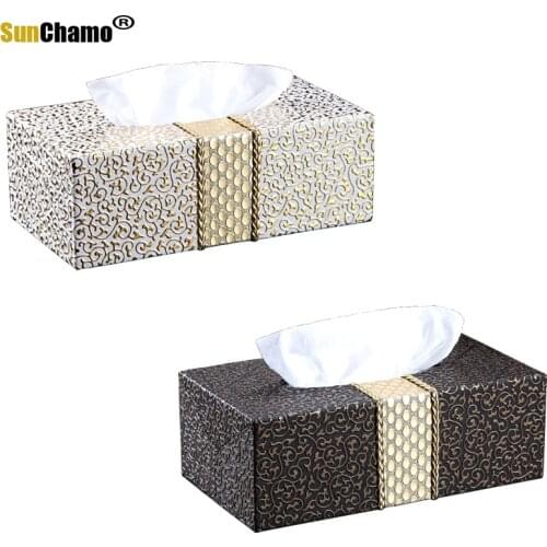 Creative Seat Napkin Box New PU Leather Car Household Tissue Box Fashion and Elegant Household Living Room Desktop Tissue Holder