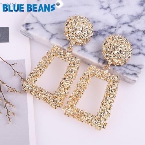 Metal Earrings bohemian trendy statement luxury long drop earring handmade gifts for women geometric fashion Wedding Jewelry