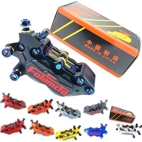 Motorcycle Scooter Universal Axial Brake Caliper 40mm Mounting 4 Piston For Yamaha Honda Kawasaki Suzuki Racing Dirt Bike