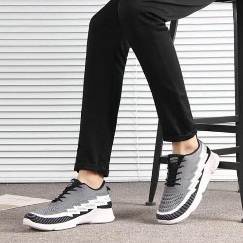 QWEDF 2019 Mesh Shoes Men Sneakers Breathable Casual Shoes Basket Homme Comfortable Light Trainers Chaussures Pour Hommes TH-63