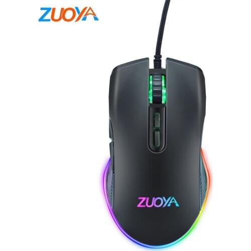 ZUOYA AT560 Wired Mouse Professional RGB Backlight LED 3600DPI USB Optical Gaming Mice Computer Accessories