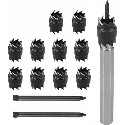 9PCS HSS Spot Welding Drill Set Spot Weld Cutter Drill Bit 8mm Twist Drill 3/8 Spot-welding Drill Center Drill Hole Saw