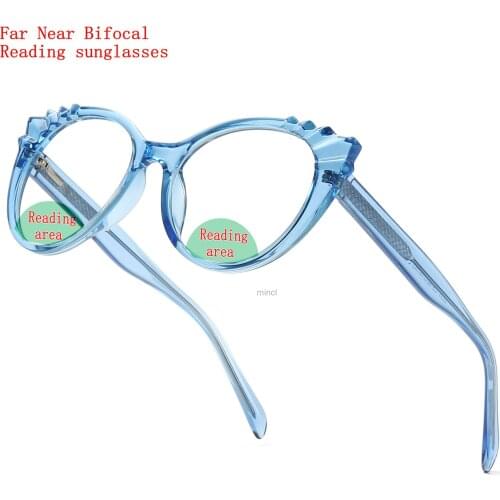 Women Multifocal Glasses Transition Sunglasses Photochromic Bifocal Reading Glasses Men Points for Reader Near Far Sight NX